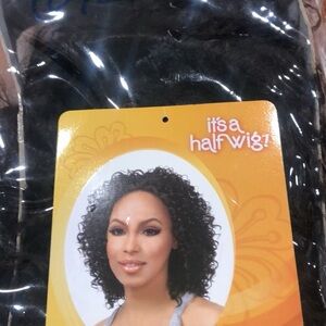 Women's Brown Half Wig - Natural Curly Style